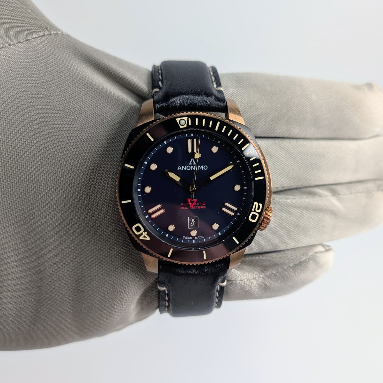 Anonimo Nautilo Bronze Automatic Diver — Blue Dial, Ref. AM-1002.08