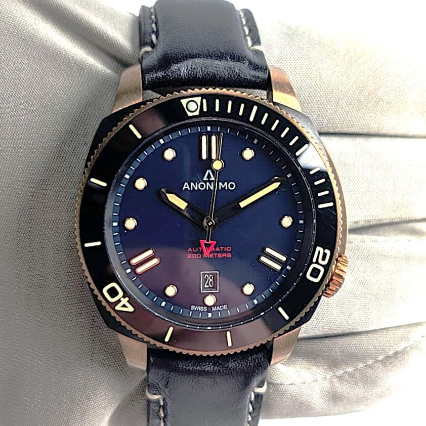 Anonimo Nautilo Bronze Automatic Diver — Blue Dial, Ref. AM-1002.08