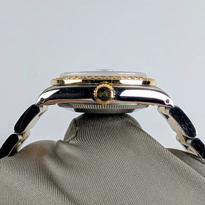 Rolex Datejust Two-Tone 18k Yellow Gold Oyster Bracelet — Custom Diamond Bezel & MOP Diamond Dial, Ref. 68273