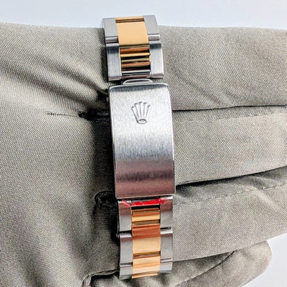 Rolex Datejust Two-Tone 18k Yellow Gold Oyster Bracelet — Custom Diamond Bezel & MOP Diamond Dial, Ref. 68273