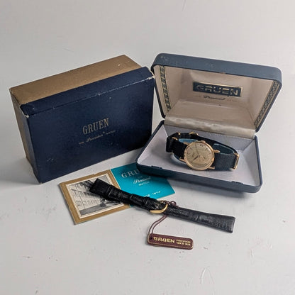 Gruen Precision 510 Gold-Plated Vintage Men's Watch | James Bond Style