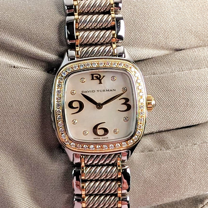 David Yurman Thoroughbred Ladies Watch | Diamond | Mother of Pearl | 25mm