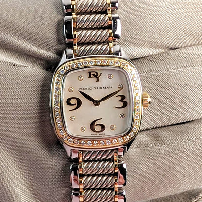 David Yurman Thoroughbred Ladies Watch | Diamond | Mother of Pearl | 25mm