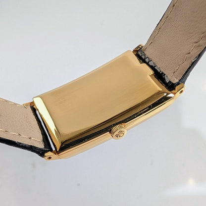 Omega De Ville Tank 18K Yellow Gold Unisex Watch