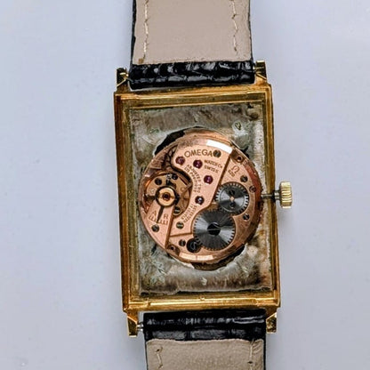 Omega De Ville Tank 18K Yellow Gold Unisex Watch