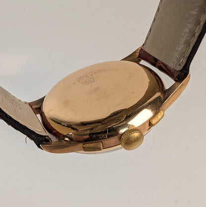 Swiss Vintage Solid 18K Yellow Gold Men's Chronograph Watch | Recently Serviced