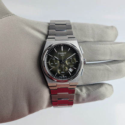 Tissot PRX Automatic Chronograph Green Dial Men's Watch | Ref. T137.427.11.091.00 | New