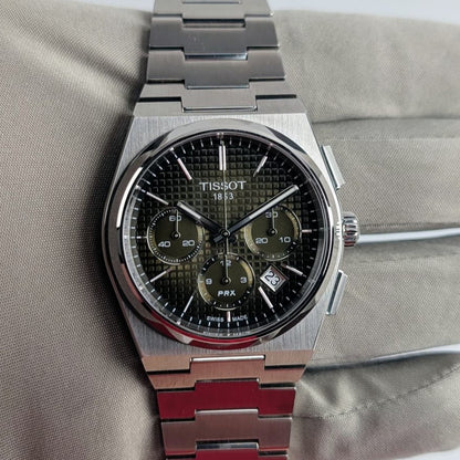 Tissot PRX Automatic Chronograph Green Dial Men's Watch | Ref. T137.427.11.091.00 | New