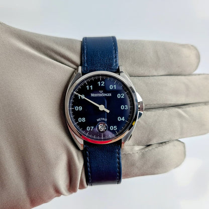 MeisterSinger Single Hand Men's Watch | Blue Dial | Ref. ME908