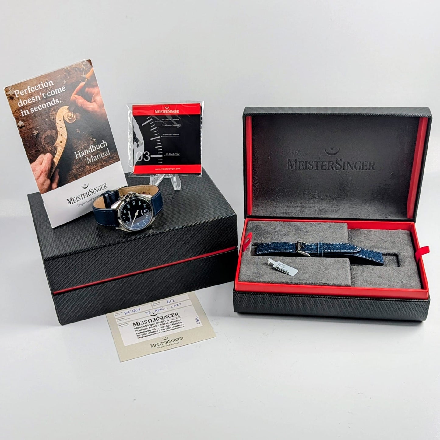 MeisterSinger Single Hand Men's Watch | Blue Dial | Ref. ME908