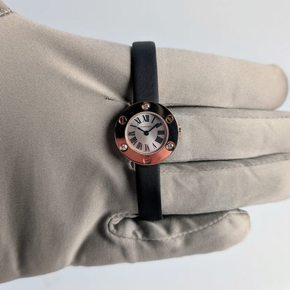 Cartier Love Watch Quartz 23mm — 18k Rose Gold with Factory Diamonds