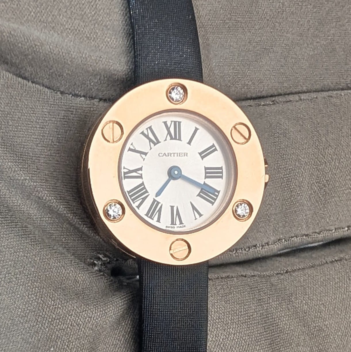Cartier Love Watch Quartz 23mm — 18k Rose Gold with Factory Diamonds