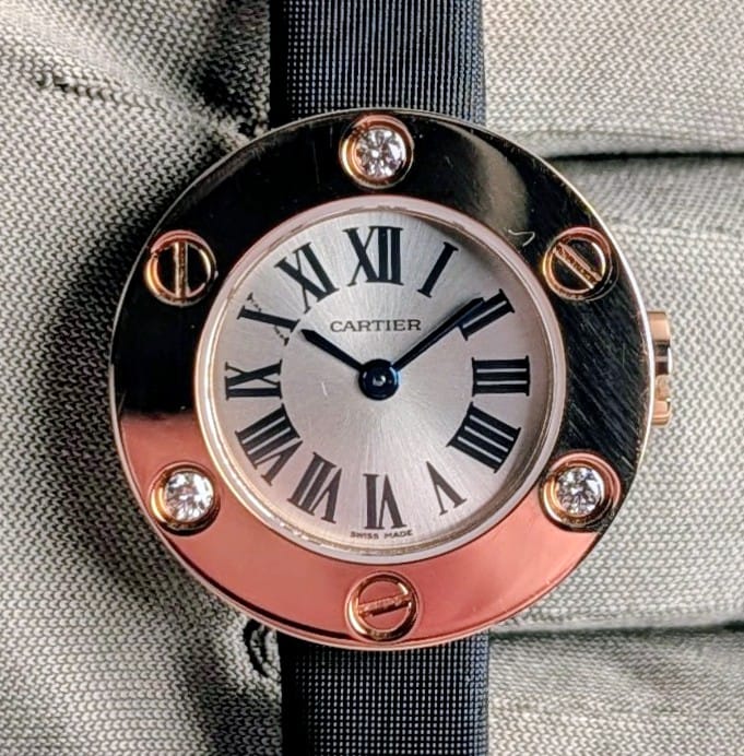 Cartier Love Watch Quartz 23mm — 18k Rose Gold with Factory Diamonds