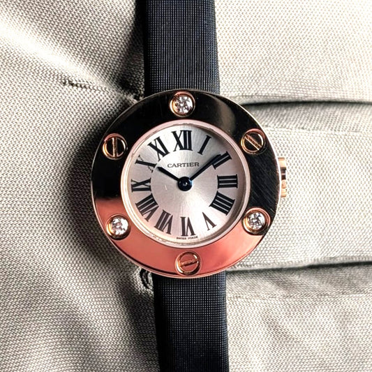 Cartier Love Watch Quartz 23mm — 18k Rose Gold with Factory Diamonds