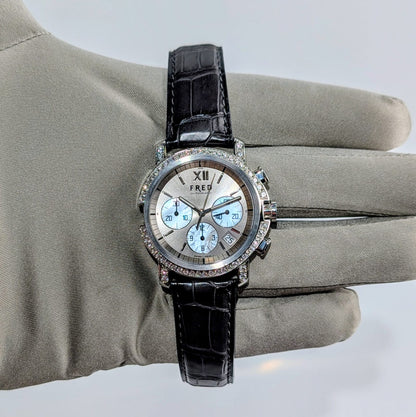 Fred of Paris Mens Diamond Bezel Watch R13-1011 MSRP $9,975