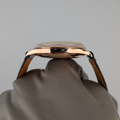 Orator Chronograph Suisse 18K Rose Gold Vintage Watch