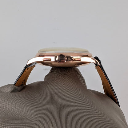 Orator Chronograph Suisse 18K Rose Gold Vintage Watch