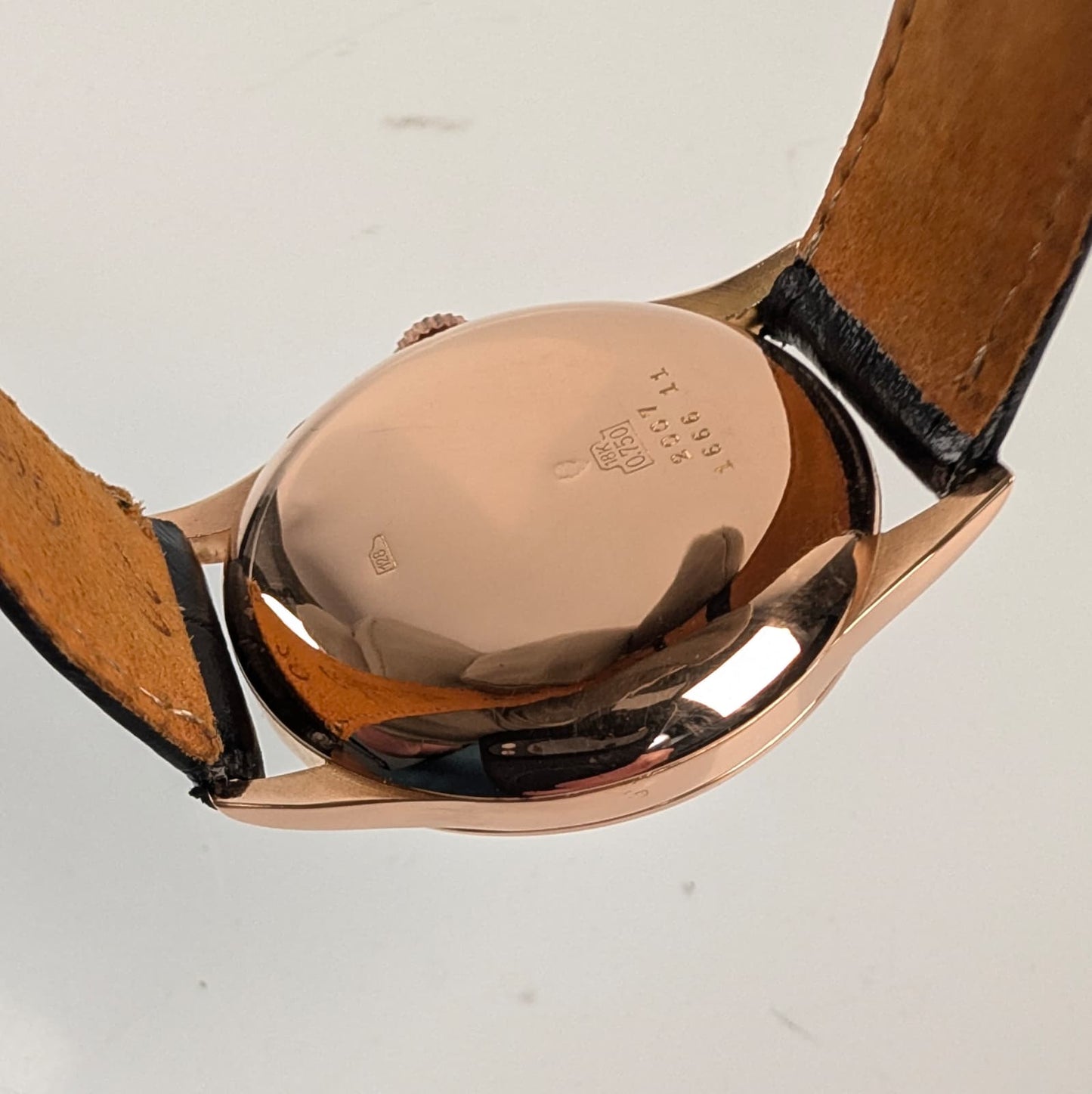 Orator Chronograph Suisse 18K Rose Gold Vintage Watch
