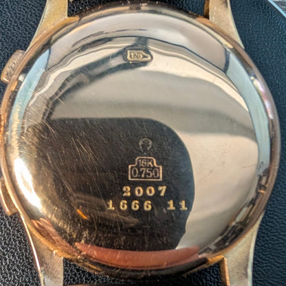 Orator Chronograph Suisse 18K Rose Gold Vintage Watch