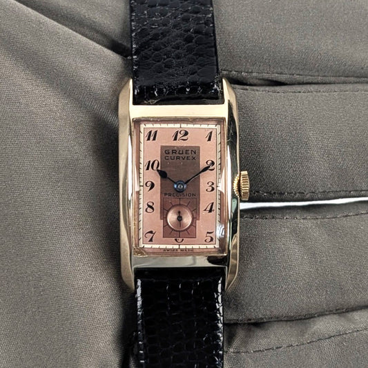 Gruen Curvex Solid 14K Yellow Gold Vintage Watch | Pre-Owned Excellent
