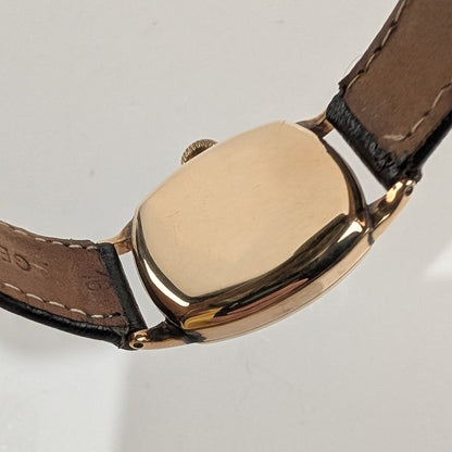 Rare Longines Wadsworth Solid 14K Yellow Gold Cushion Case Watch – 1940s