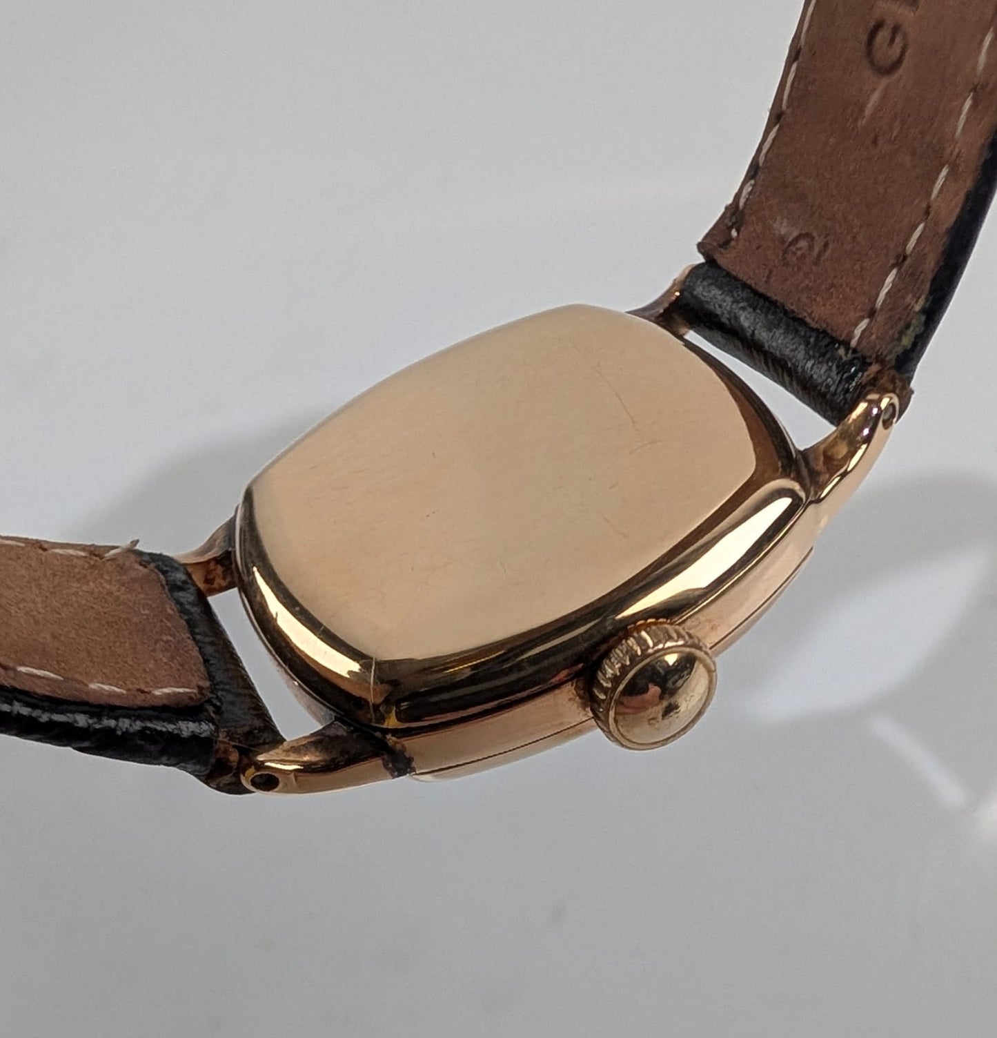 Rare Longines Wadsworth Solid 14K Yellow Gold Cushion Case Watch – 1940s