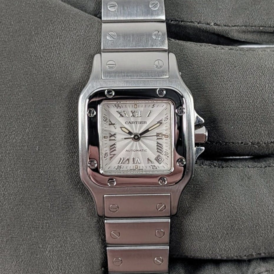 Cartier Santos Galbee Ladies Watch – Silver Roman Dial, Ref. 2423