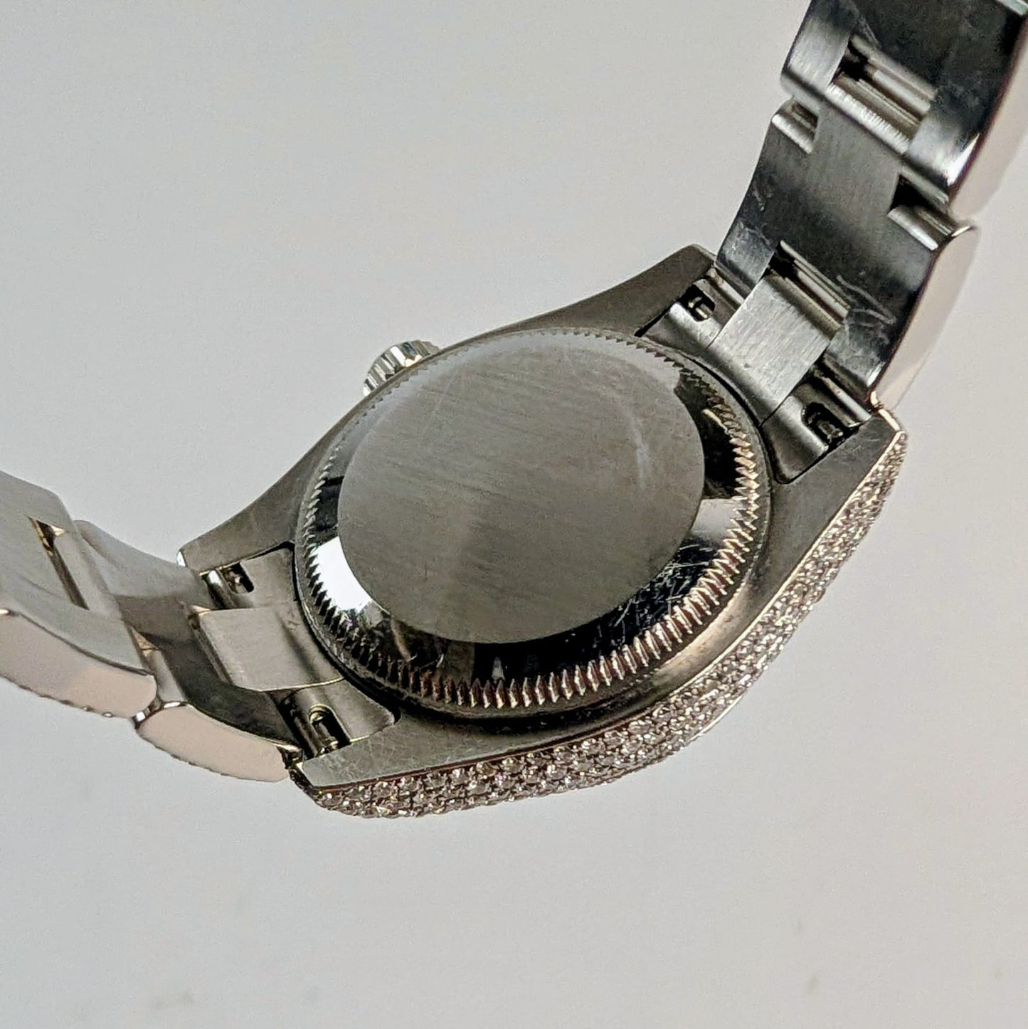 Rolex Datejust Ladies — Custom Natural Diamond Encrusted, Silver Index Dial, Ref. 179160