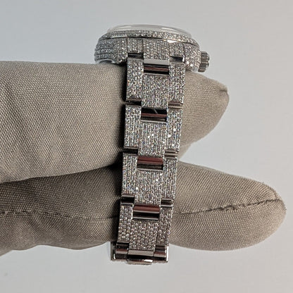 Rolex Datejust Ladies — Custom Natural Diamond Encrusted, Silver Index Dial, Ref. 179160