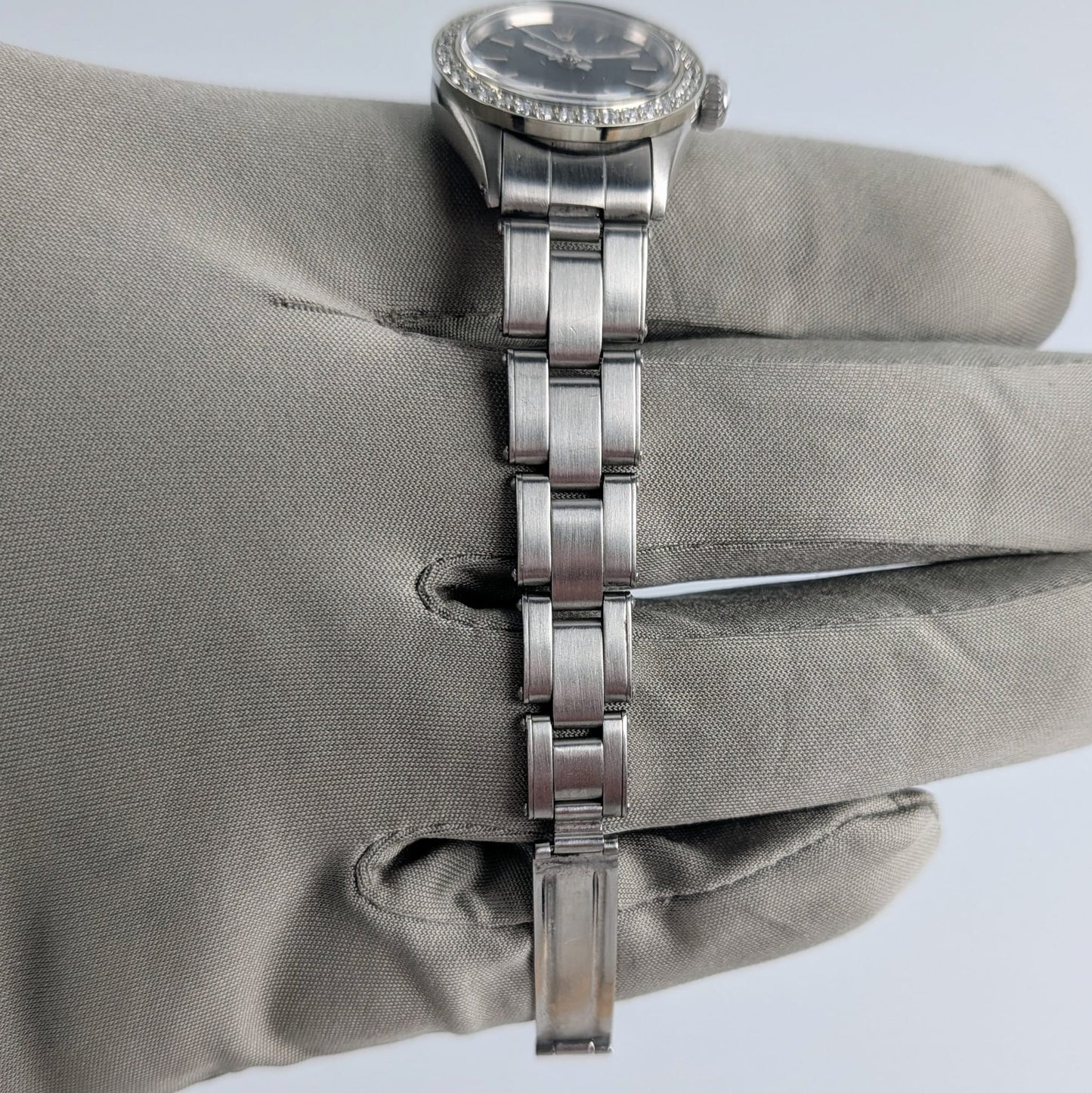 Rolex Ladies Oyster Perpetual | Black Dial | Diamond Bezel | Ref. 6618