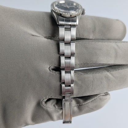 Rolex Ladies Oyster Perpetual | Black Dial | Diamond Bezel | Ref. 6618