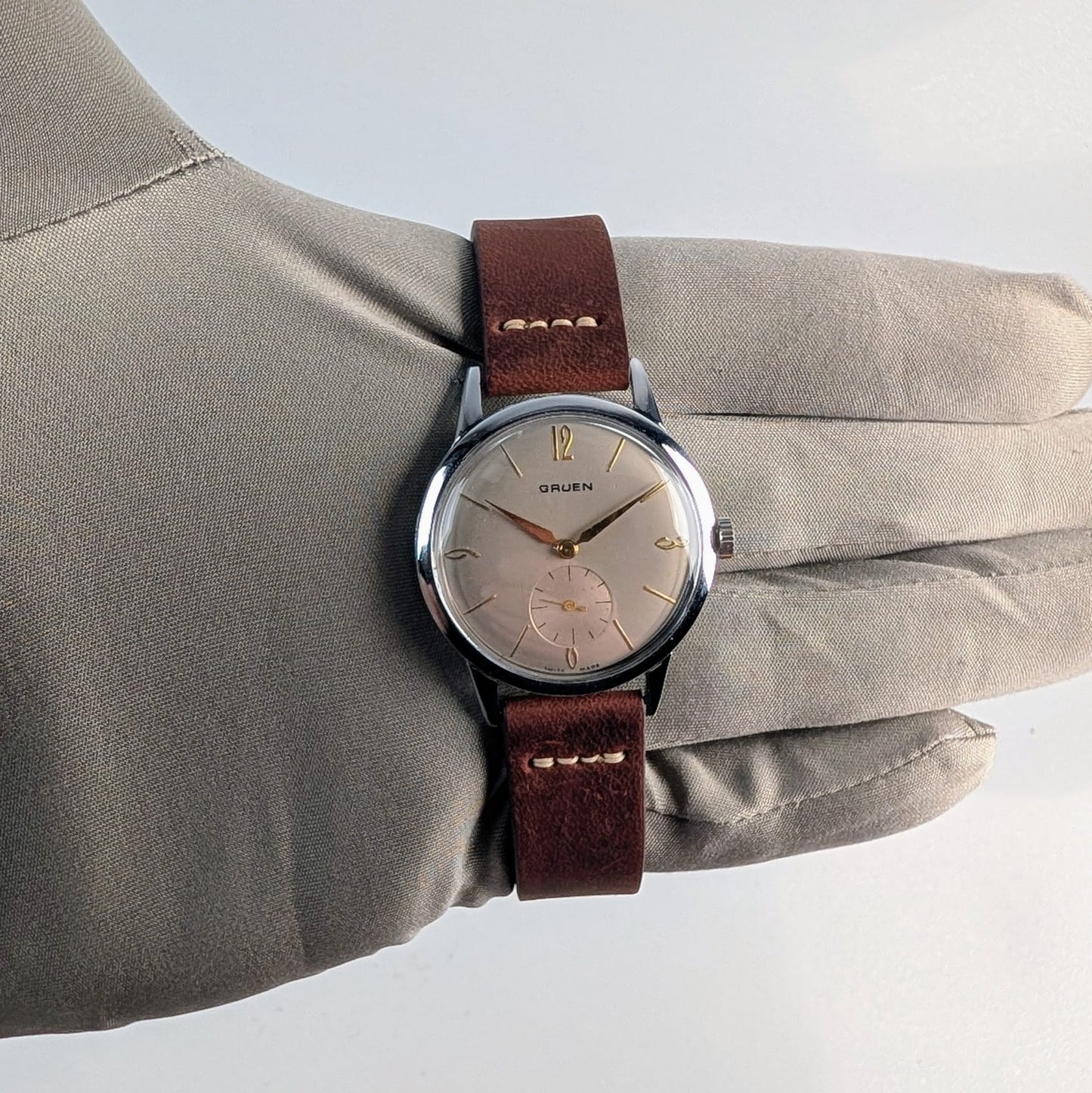 Gruen Precision 510 Vintage Men's Watch | Silver Dial | James Bond Style