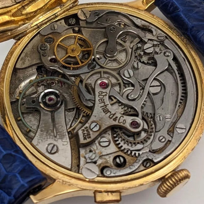 Eberhard & Co. Extra-Fort Monopusher Vintage Chronograph | Solid 18K Yellow Gold