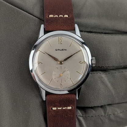 Gruen Precision 510 Vintage Men's Watch | Silver Dial | James Bond Style