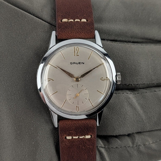 Gruen Precision 510 Vintage Men's Watch | Silver Dial | James Bond Style